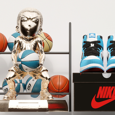 Nike Sneakers Basketball Sculpture