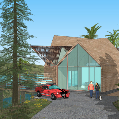 Modern Homestay Building Holiday Homes