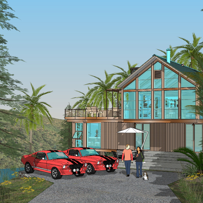 Modern Homestay Building Holiday Homes