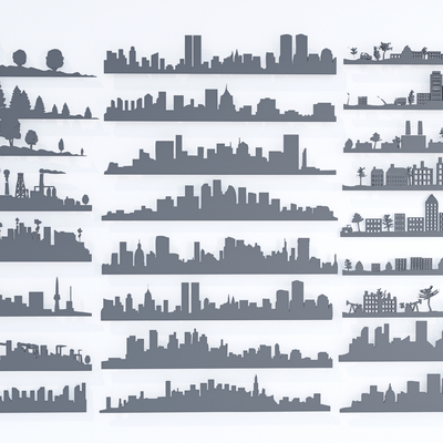 modern city silhouette architectural silhouette