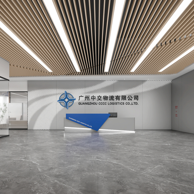 Reception Front Desk of Modern Logistics Company