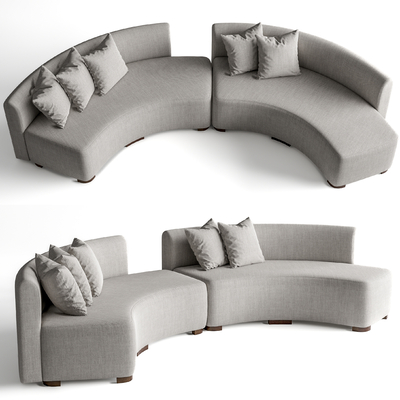 Modern Curved Sofa Multiplayer Sofa