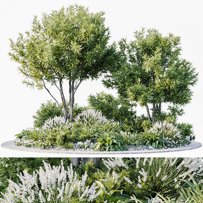 Modern Greening Plant Flower-bed Shrub Heap