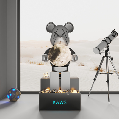 Modern KAWS Bears Sculpture Moon Planet