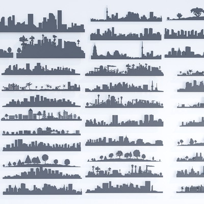 City silhouette architectural silhouette