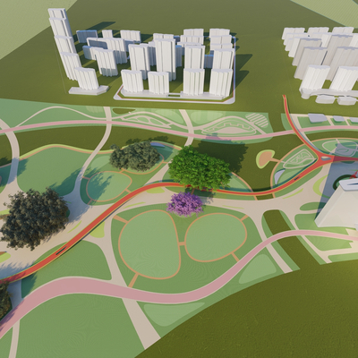 Bird's-eye Landscape Planning of Residential Area