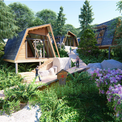 Mountain Wooden House Homestay Ecological Wooden House