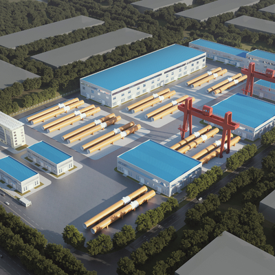 Bird's-eye view planning of industrial park in factory area