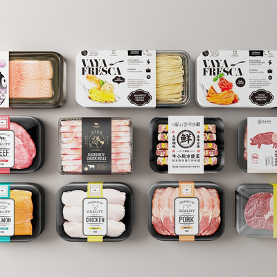 Modern Meat Food Packaging Box