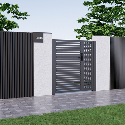 Modern villa courtyard gate wall