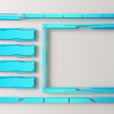 Modern technology element frame circuit board wireframe line core