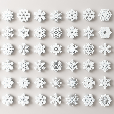 Modern Snowflake Silhouette Wall Decoration