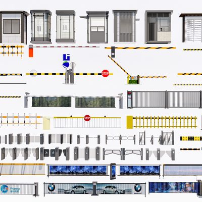 Guard Box Grille Door Telescopic Door Entrance Gate