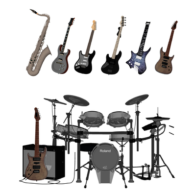 Guitar Drums Music Equipment