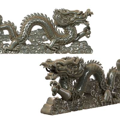 Chinese-style dragon sculpture