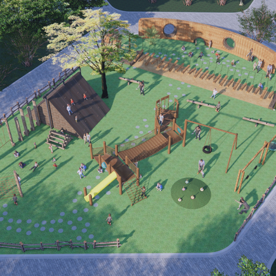 Natural wind children's play area