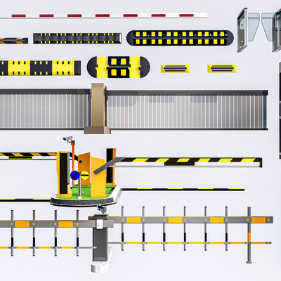 Road gate lifting rod access control system speed bump