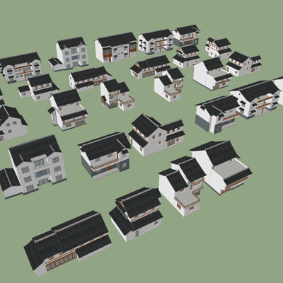 A Bird's-eye View of Self-built Buildings of New Chinese-style Folk Dwellings