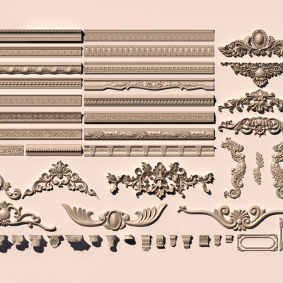 European plaster line gypsum carving