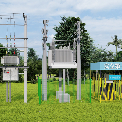 Pole transformer distribution box