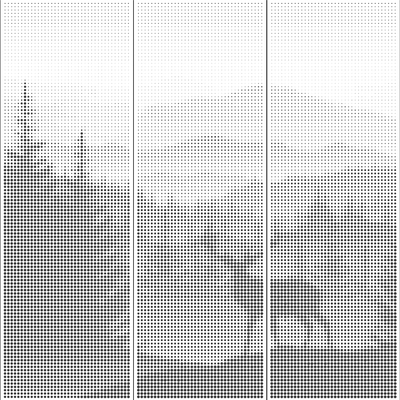 Forest silhouette metal perforated aluminum plate