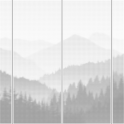 Mountain silhouette metal perforated aluminum plate