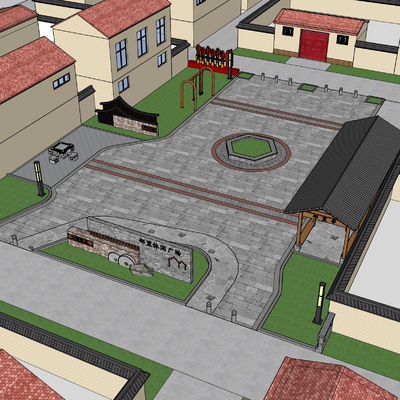 Bird's-eye View Planning of New Chinese-style Village Square