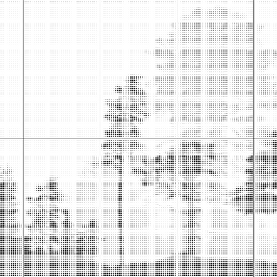 Forest silhouette metal perforated aluminum plate