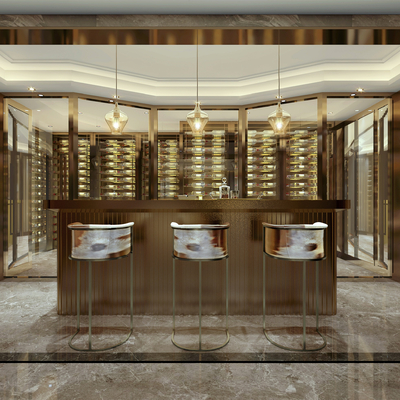 Affordable Luxury Style Bar Counter Area