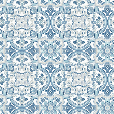 Bohemian blue wallpaper