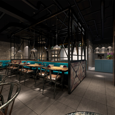 Industrial style western restaurant