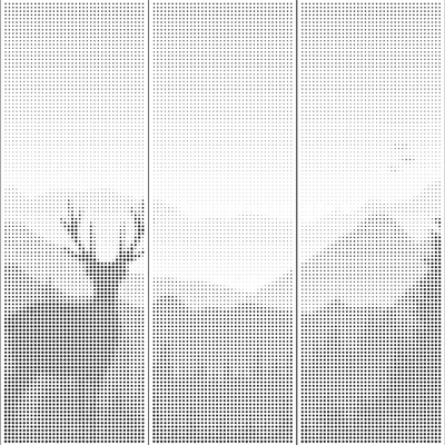 Forest silhouette metal perforated aluminum plate