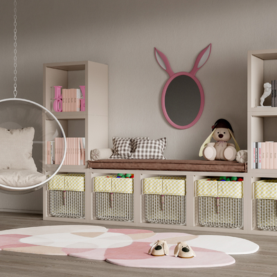 Modern Kids Toy Cabinet Locker