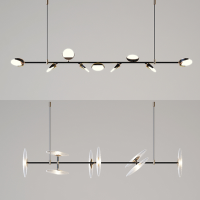 Modern long chandelier