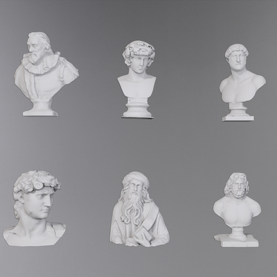 European classical figure bust sculpture