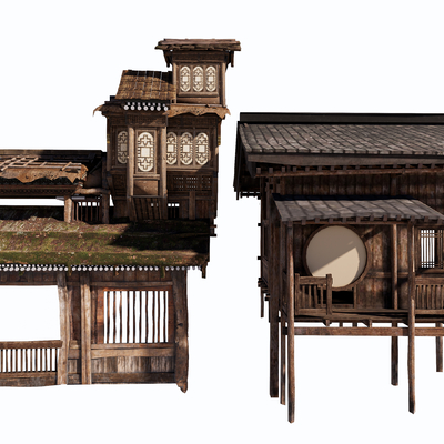 New Chinese-style wooden house architectural appearance