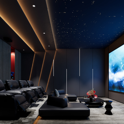 Modern audio-visual room