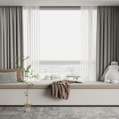 Modern Bay Window Curtain Screen Window