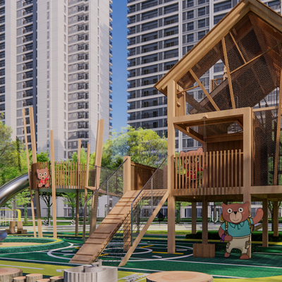 Little Bear Tree House Children's Playground