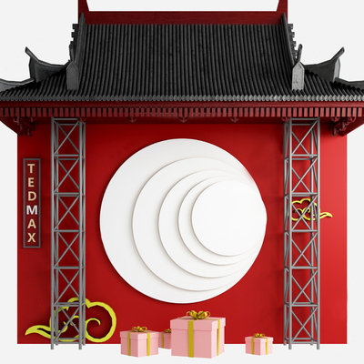 Neo-Chinese Style Door Head Eave Roof