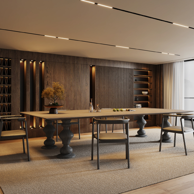 Minotti Miloti Dining Table and Chair