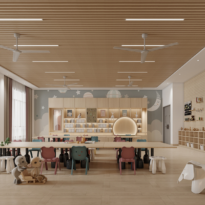 Modern Kindergarten Activity Room