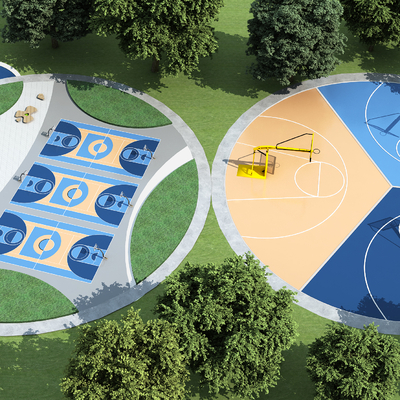 Basketball Sports Ground Multi-functional Fitness Venue