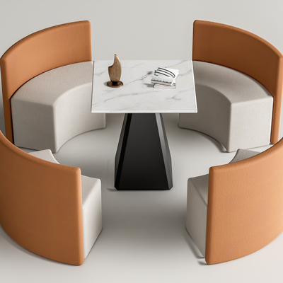 Modern Booth Sofa Negotiation Table and Chair