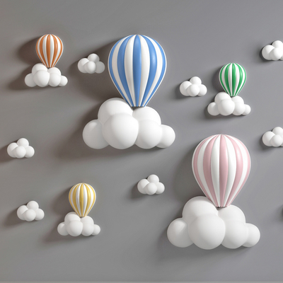 Modern Children's Hot Air Balloon Wall Decoration Pendant