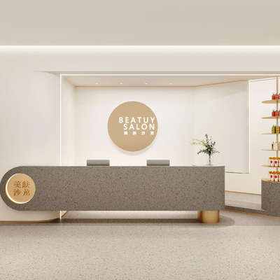 Modern beauty salon reception desk