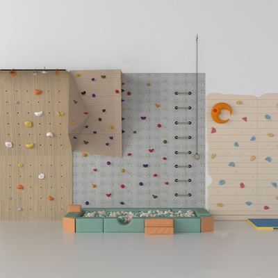 Modern children climbing wall