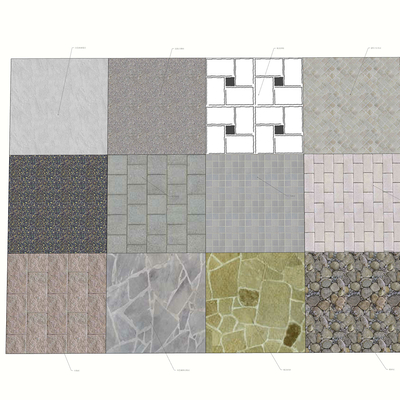 Modern mosaic tile combination