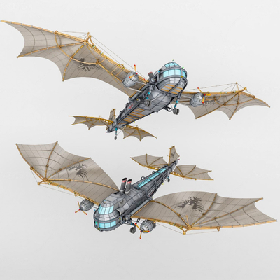 industrial wind pterodactyl gliding aircraft