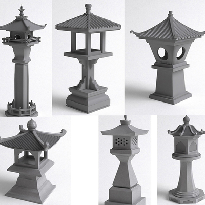 Neo-Chinese Style Outdoor Lamp Stone Lantern Garden Lamp